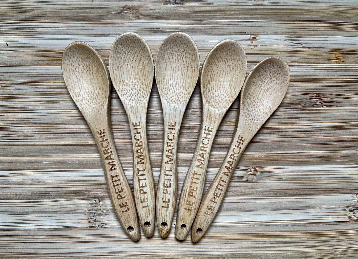 5 PCS Bamboo Spoons for Honey